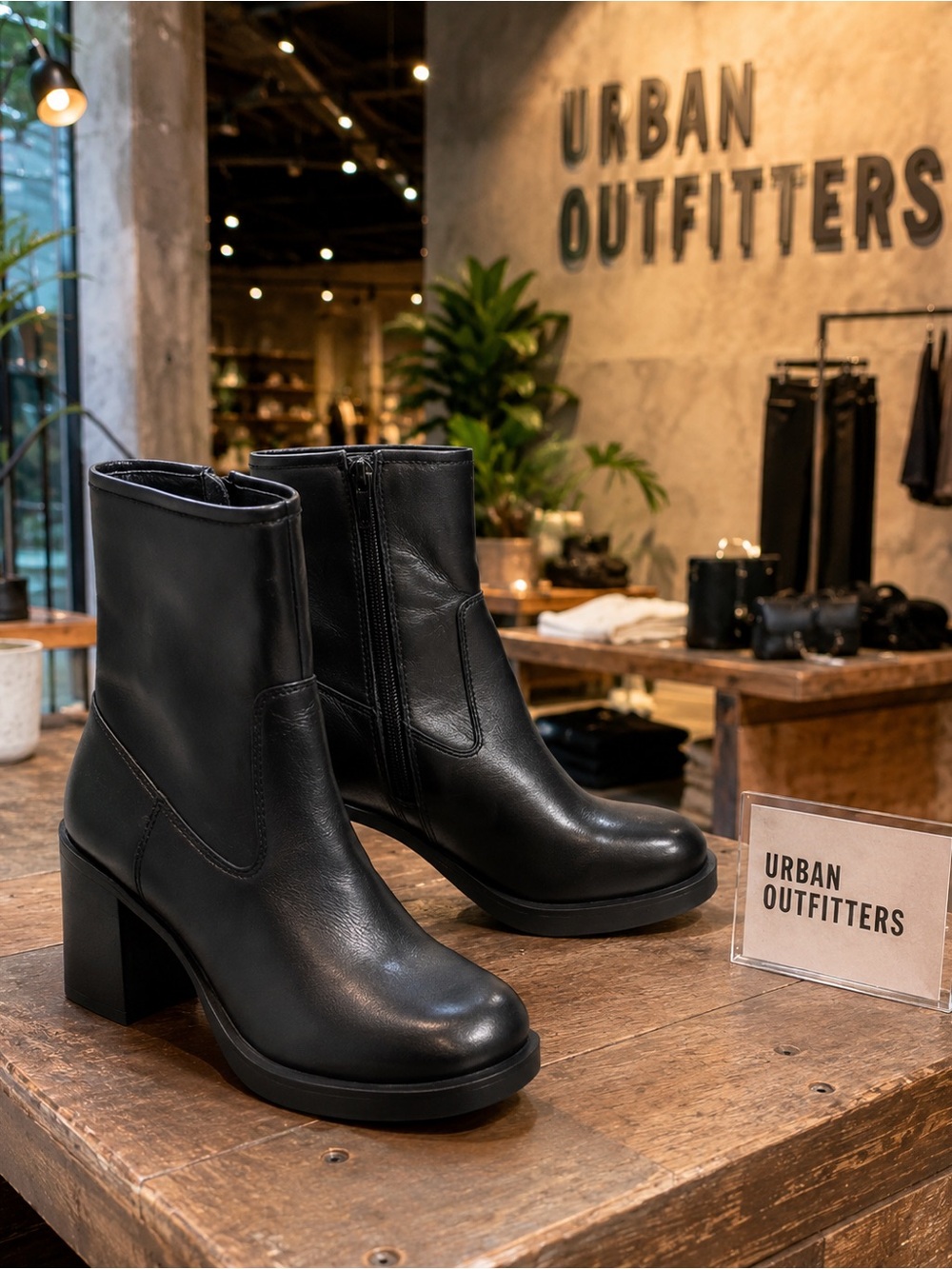Urban Outfitters | Women’s Black Block Heel Ankle Boots
